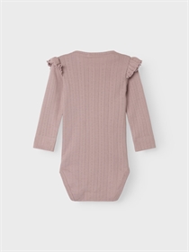 NAME IT Langærmet Body Omina Deauville Mauve